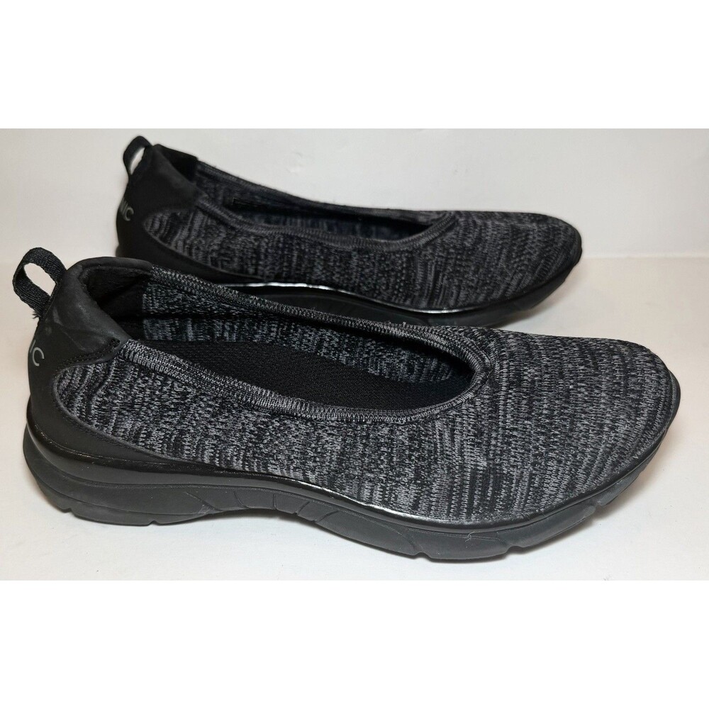 Vionic Flex Aviva Women’s 7.5 Gray Knit Slip-On Walking Ballet Flats Comfort